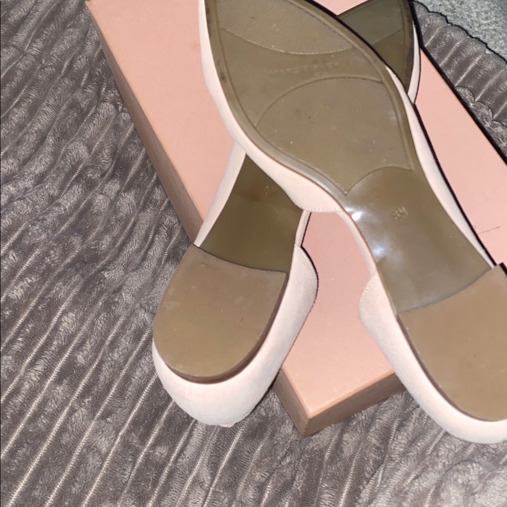 Marc Fisher Blush Pink Suede Pointed Toe Ballet Flats Pastel Spring Summer - Picture 4 of 4